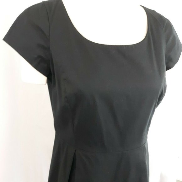 J. Crew Dress Sz 8 Black Cap Sleeve - Picture 4 of 11